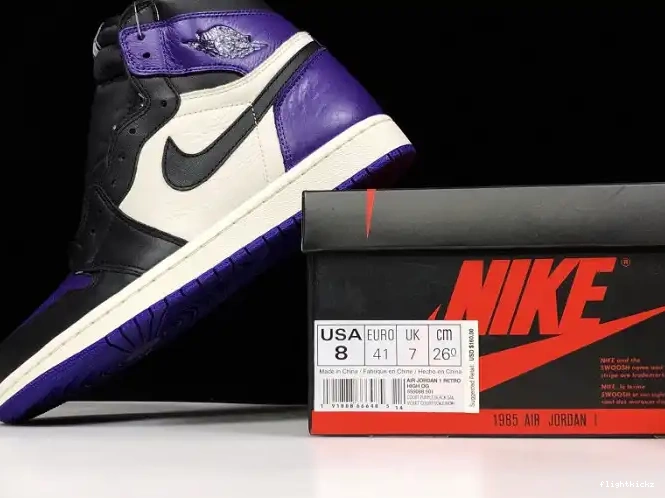 Jordan 1 Purple Court 555088-501 Air 0609